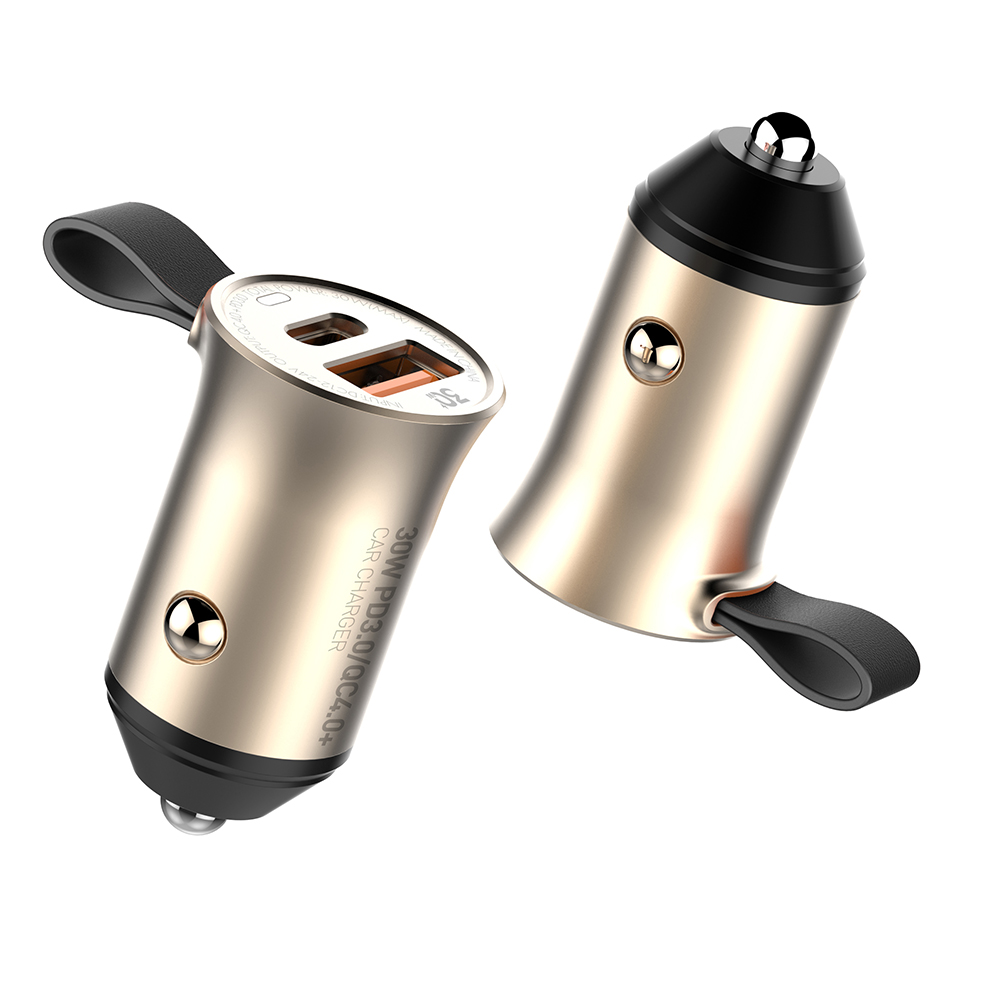 30W Mobile Car Charger with PD Fast Charging